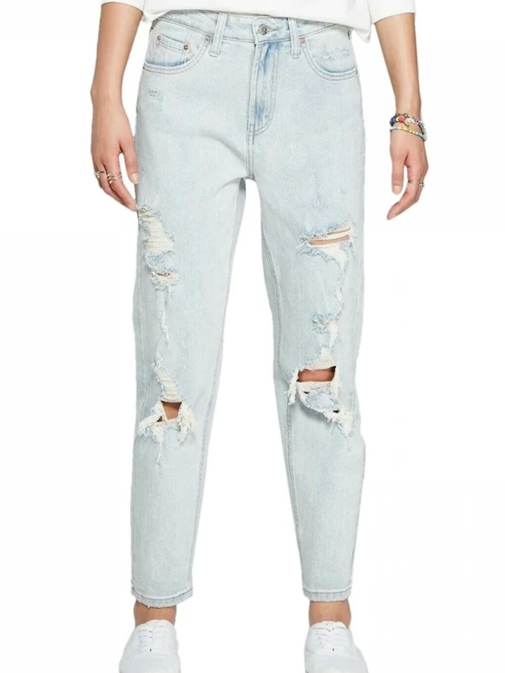 Wild Fable High Rise Distressed Mom Jeans - Picture 2 of 12